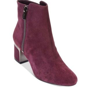 DKNY Purple Suede Booties